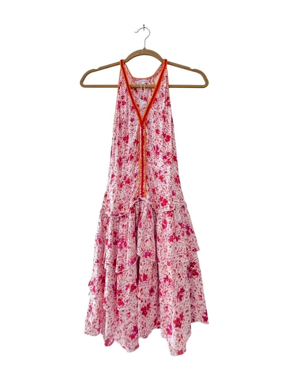 Poupette St Barth Bety V Mini Dress XS NWT Watercolor Floral